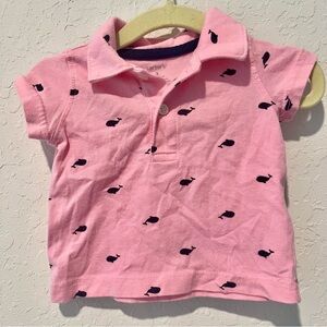 Carters 3m baby boy pink top